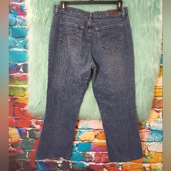 Lee Relaxed Boot Cut Jeans Size 14 Short - Picture 8 of 15
